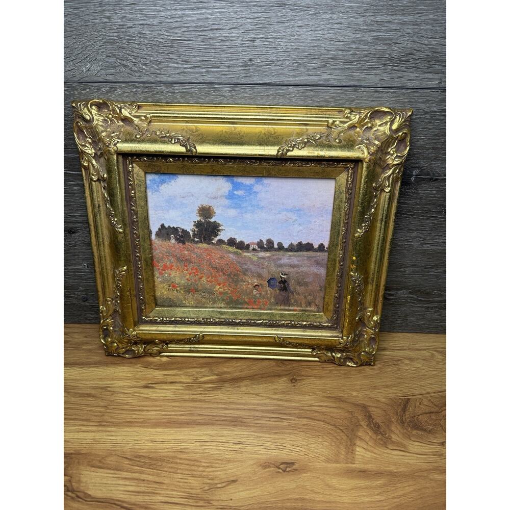 Claude Monet Poppy Field Framed
Lithograph - Ornate Gold Gilt Wood Frame